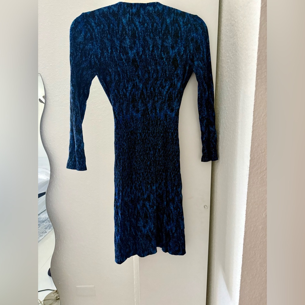 Bcbgmaxazria Vibrant Blue Patterned Adele Knit Wr… - image 7